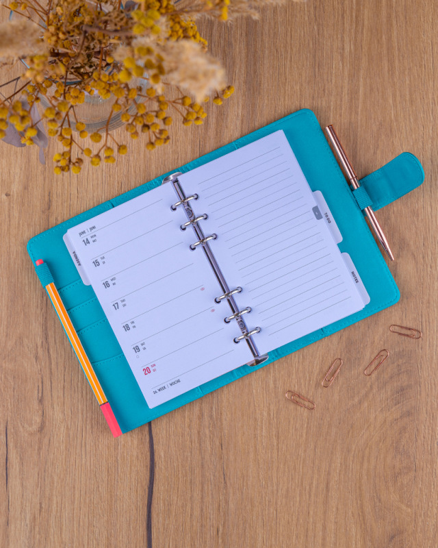 NOTIQUE Refill – Weekly Ring Bound Planner 2027, turquoise, 12,5 x 19 cm 6