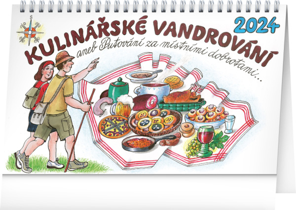 Stolový kalendár Kulinárské putovanie 2024 – Kamila Skopová, 23,1 × 14,5 cm