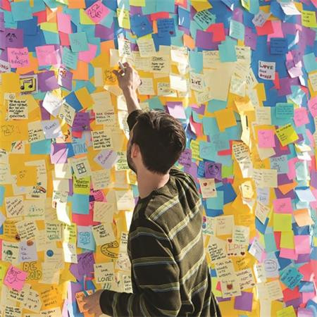 Samolepiaci bloček, 76x76 mm, 450 listov, 3M POSTIT, mix farieb 6