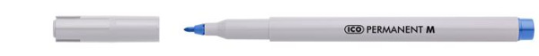 Permanentný popisovač, 1-1,5 mm, ICO "Permanent M", modrý 1