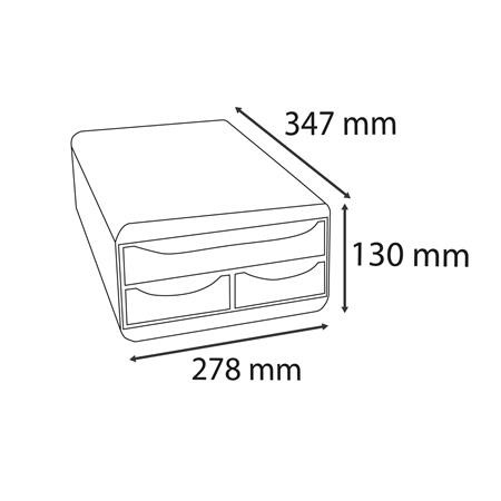Úložný box na dokumenty, plastový, 3-zásuvkový, EXACOMPTA "Smallbox Skandi", farebný 4
