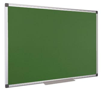 . Zelená tabuľa popisovateľná kriedou, nemagnetická, 90 x 180 cm, hliníkový rám