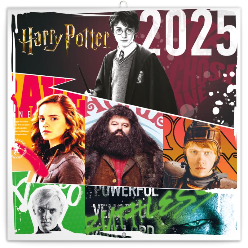 NOTIQUE Poznámkový kalendár Harry Potter 2025, 30 x 30 cm