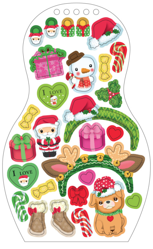 Obliekame bábiky VIANOCE – Maľovanky 6