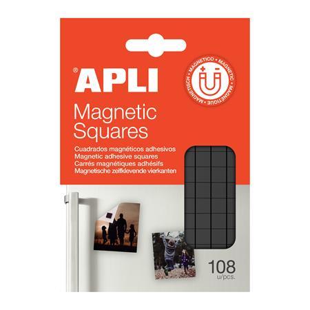 Lepiace štvorčeky, magnetické, 108 ks/bal, obojstranné, APLI