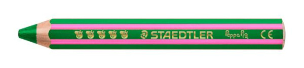 Farebné ceruzky, sada, šesťhranné, jumbo, STAEDTLER „Noris® junior 140", Peppa Pig, 12 far 6