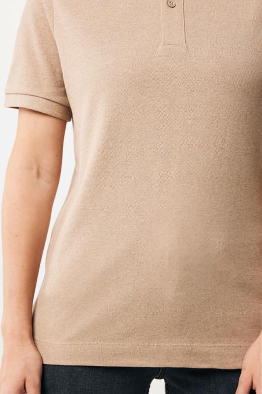 Polo tričko IQONIQ Yosemite z recykl. bavlny heather brown XXS 12