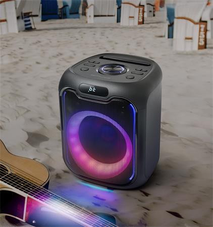 Reproduktor, Bluetooth, s mikrofónom, LED svetlami, 150W, MUSE "M-1803DJ", čierny 4