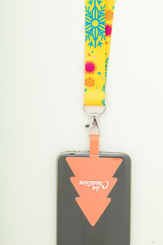 Subyard Mobile Xmas Safe lanyard s držiakom mobilného telefónu RPET na zákazku 3