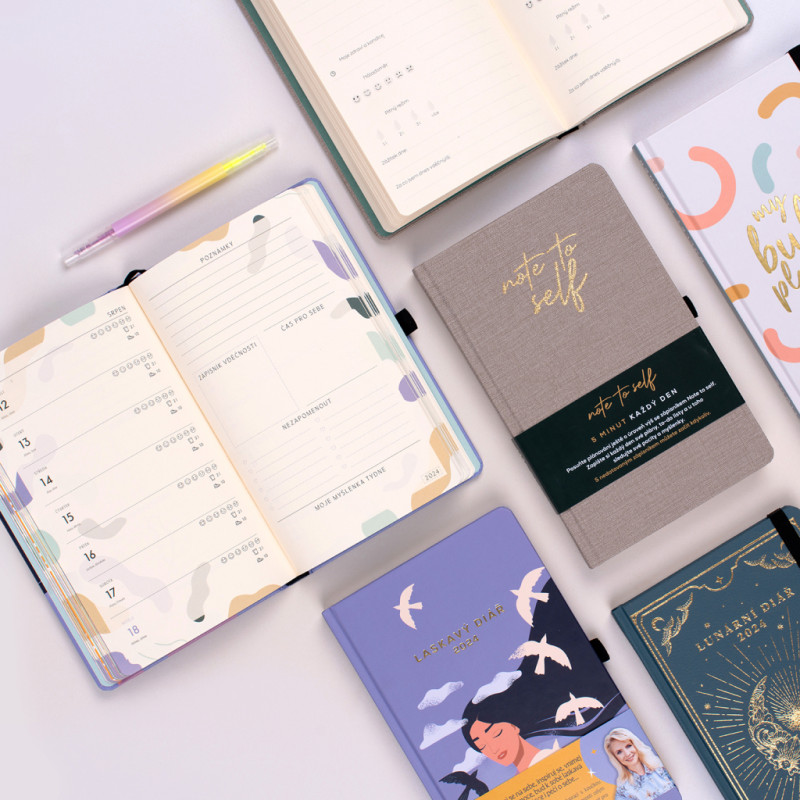 Nedatovaný plánovač Note to self, 5 mínut denne, 13 × 21 cm 8