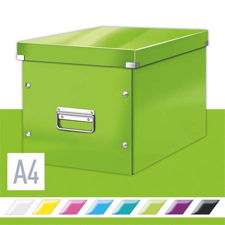 Odkladací box, veľkosť L, LEITZ "Click&Store", zelená