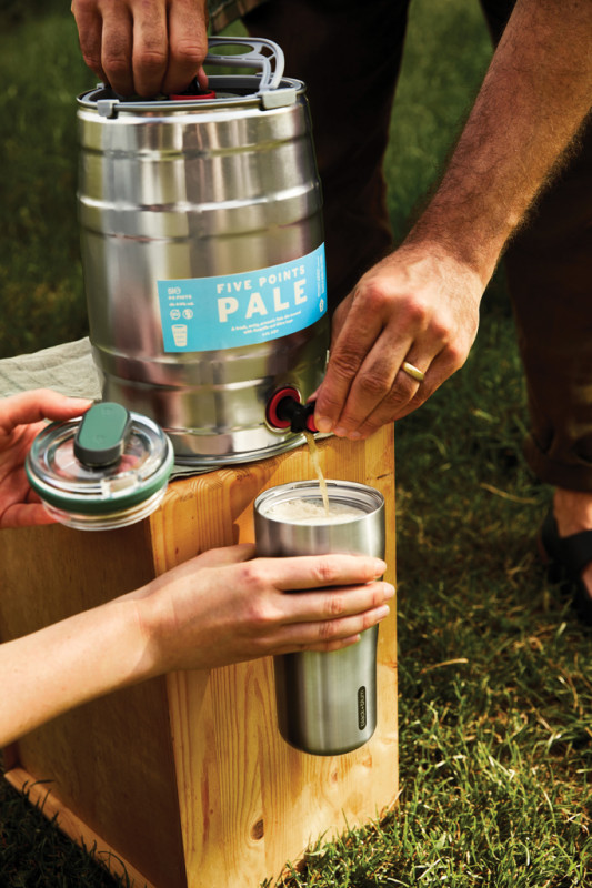 Cestovný nerezový termo hrnček 600ml Black+Blum olivovo zelená 15