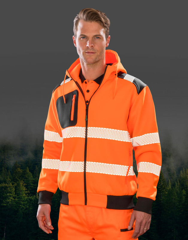 Mikina s kapucňou Recycled Robust Zipped Safety 1