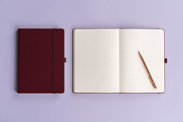 NOTIQUE Notes Balacron, bordový, linajkovaný, 15 x 21 cm 5