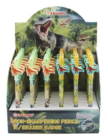 Mikroceruzka, s gumou, displej, HB, ICO „Bensia“, dinosaurus 2