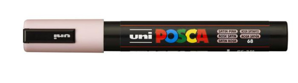 Dekoračný popisovač, 1,8-2,5 mm, UNI "Posca PC-5M", saténovo ružový 1