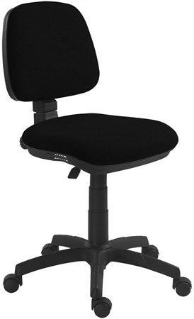 . Kancelárska stolička, čalúnená, čierny podstavec, "Bora", čierna