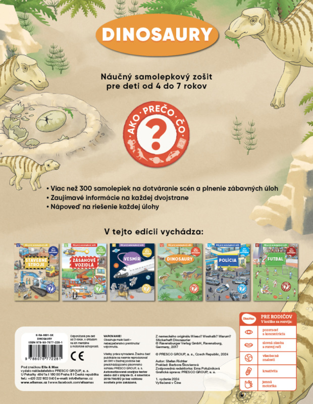 Môj prvý samolepkový zošit – DINOSAURY 5