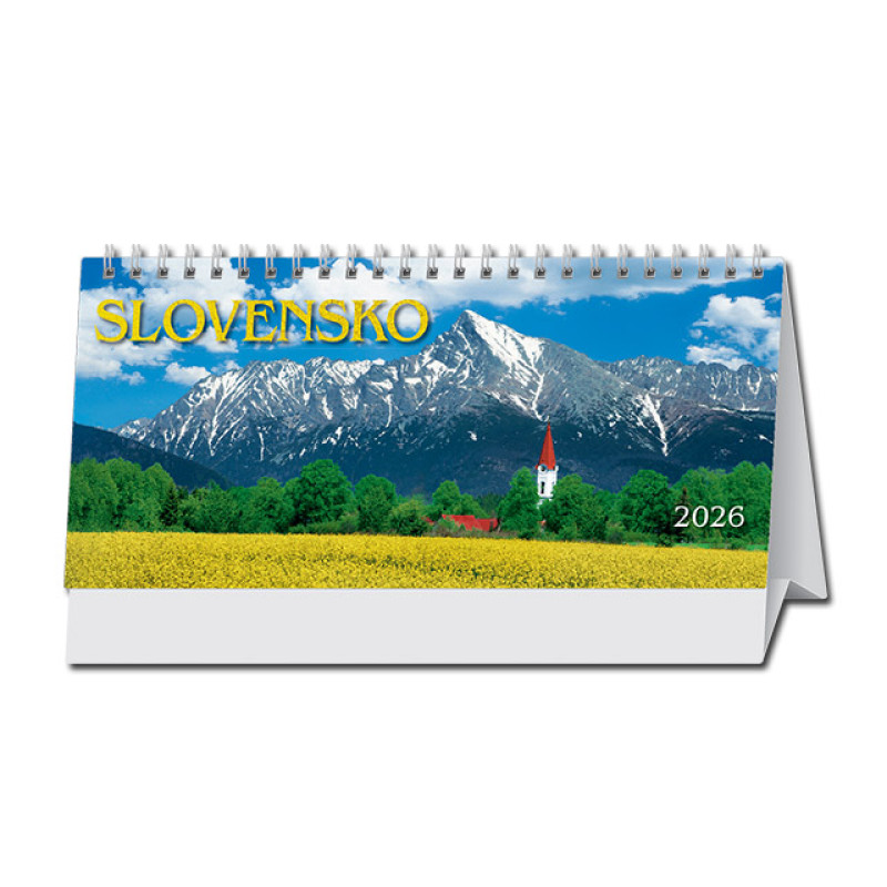 Stolový kalendár Slovensko stĺpcové 2026