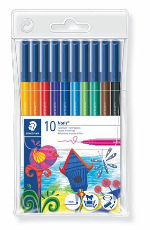 Fixky, 1 mm, vyprateľné, STAEDTLER "Noris Club", 10 rôznych farieb
