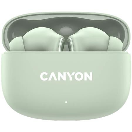 Slúchadlá, TWS bezdrôtové, Bluetooth 5.4, CANYON "OnGo 9", zelené 2