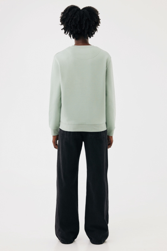 IQONIQ Toria Unisex mikina s okrúhl. výstrihom z rec. bavlny Iceberg green XS 13