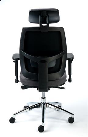 Kancelárska stolička, nastaviteľné opierky rúk, čalúnená, hliníkový podstavec, MAYAH "Grac
