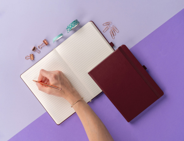 NOTIQUE Notes Balacron, bordový, linajkovaný, 15 x 21 cm 6