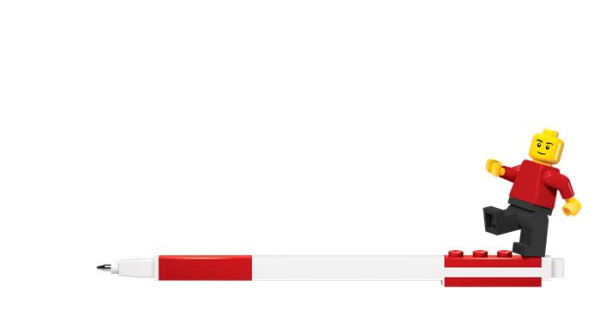 Gélové pero, 0,7 mm, s vrchnákom, s mini figúrkou, LEGO, červené 2