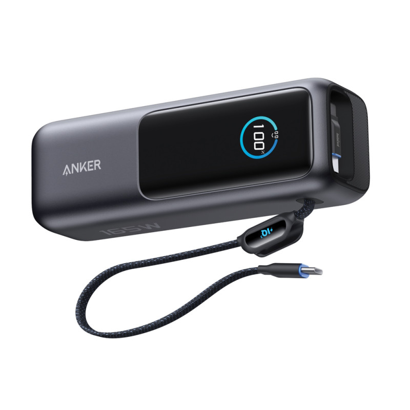 Anker powerbanka 25 000 mAh 165 W so zabud. zasúvacím káblom sivá 2