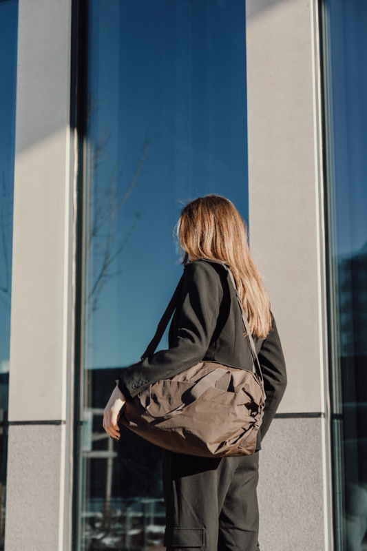 KENTO URBAN RCS recyklovaný nylonový víkendový batoh hnedá 9