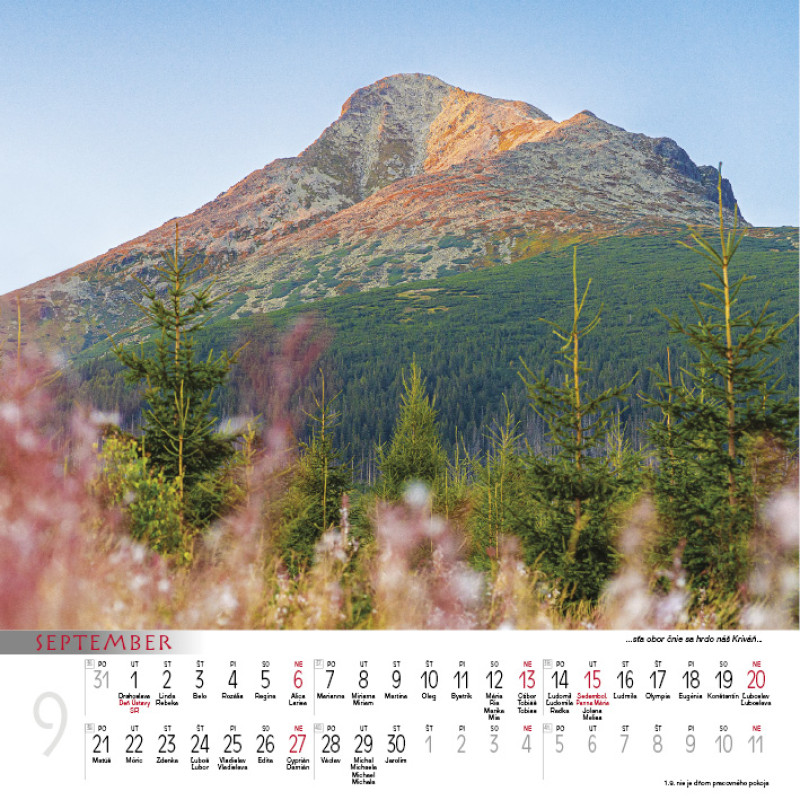 Nástenný kalendár Tatry 2026 9