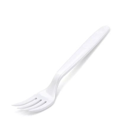 . Vidlička, plastová, opakovane použiteľná, 18 cm, 50 ks, biela