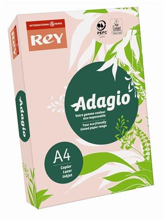 Kopírovací papier, farebný, A4, 80 g, REY "Adagio", pastelová ružová