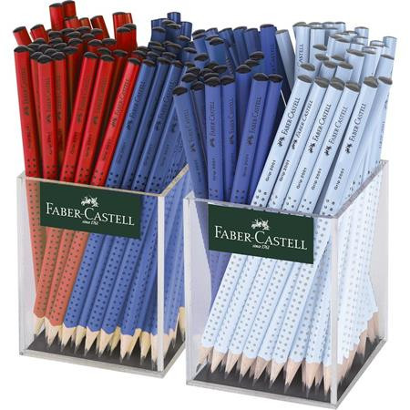 Grafitová ceruzka, displej, B, trojhranný tvar, FABER-CASTELL "Grip 2001", mix farieb