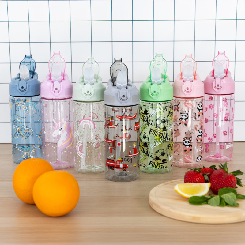 BAAGL Tritanová fľaša na nápoje so slamkou Rainbow Unicorn, 500 ml 6