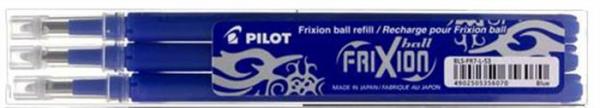 Náplň do rollerov, 0,35 mm, odstrániteľná, PILOT "Frixion Ball/Clicker" 07, modrá