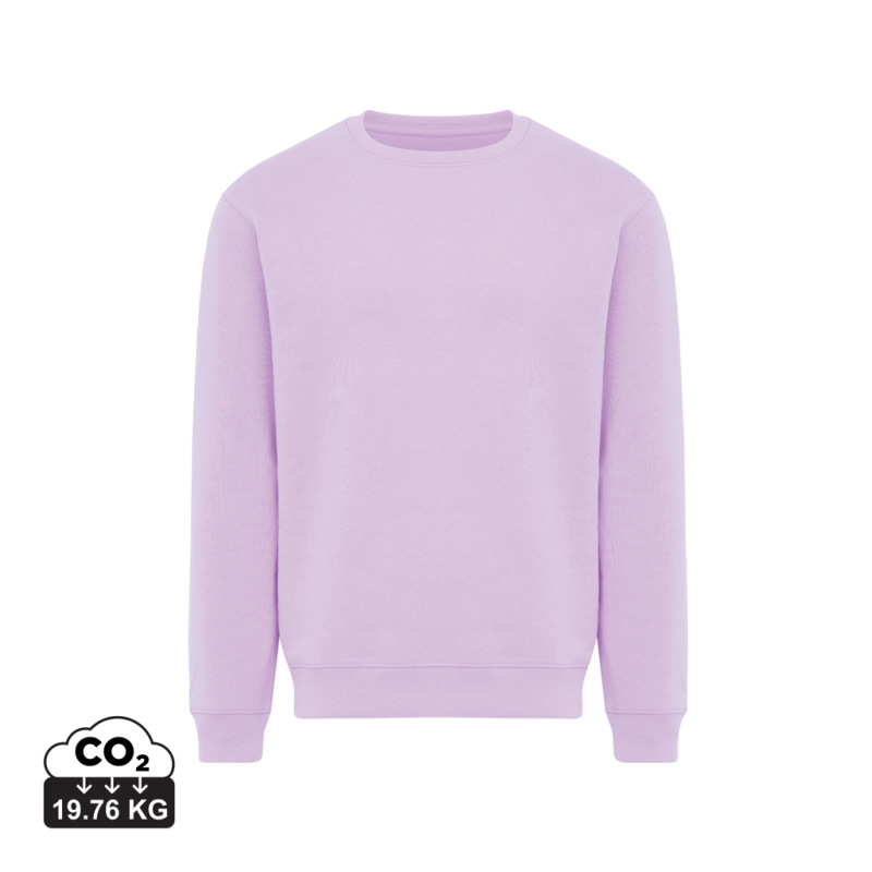 IQONIQ Toria Unisex mikina s okrúhl. výstrihom z rec. bavlny lavender L