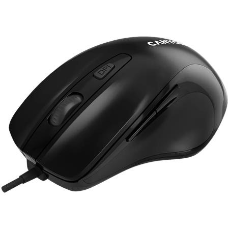 Myš, drôtová, optická, USB, CANYON "M-6", čierna 3