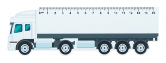Trucker 15 15 cm pravítko, kamión