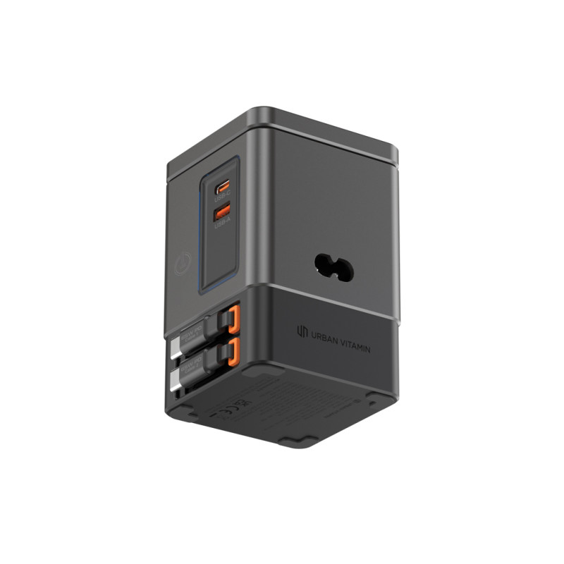 Urban Vitamin Sacramento 105W GaN stanica s nav. káblami sivá 14