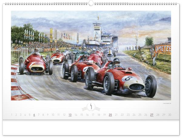 NOTIQUE Nástenný kalendár Oldtimers – Václav Zapadlík 2025, 64 x 42 cm