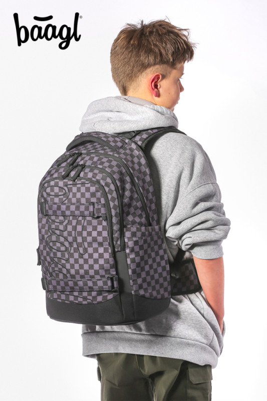 BAAGL Školský batoh Skate Max Ska sivý 12