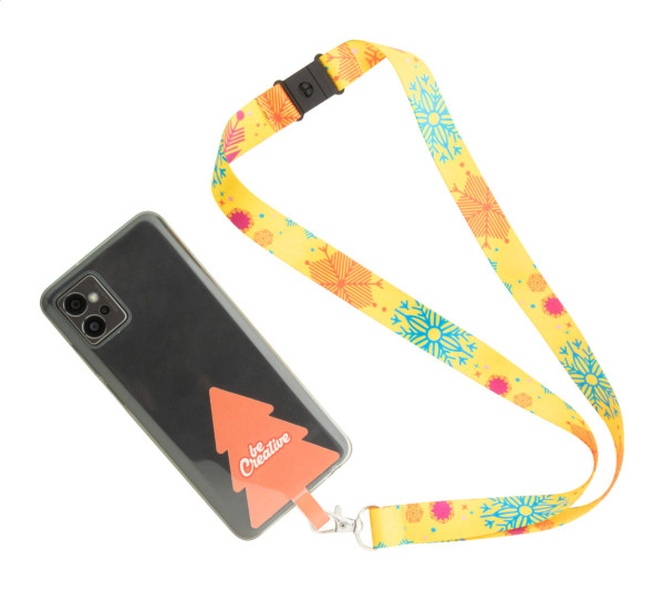 Subyard Mobile Xmas Safe lanyard s držiakom mobilného telefónu RPET na zákazku 4
