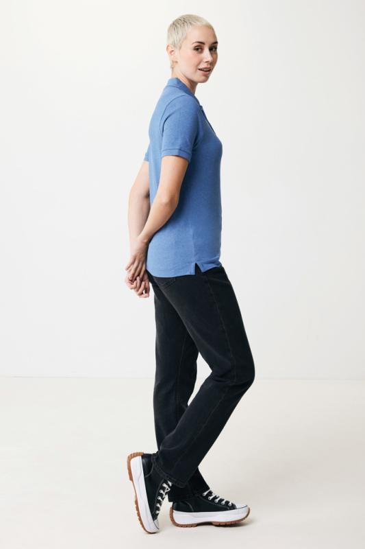 Polo tričko IQONIQ Yosemite z recykl. bavlny heather blue XXS 7