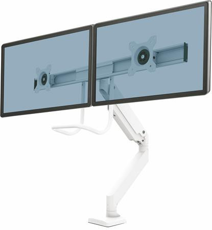 Držiak na monitory pre dva monitory, FELLOWES „Eppa™ Crossbar“, biely 2
