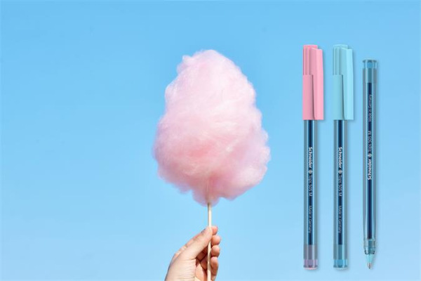 Guľôčkové pero, 0,5 mm, s vrchnákom, SCHNEIDER "Tops 505 M Bubble Gum", modré, limitovaná 6