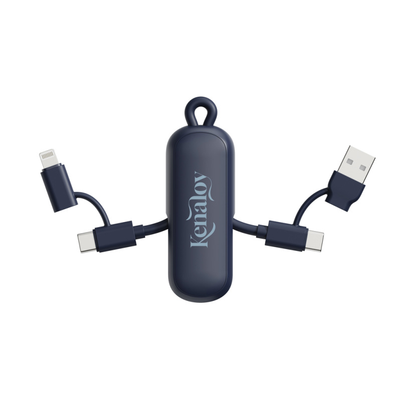 Urban Vitamin Dublin 100W 4-in-1 kľúčenkový kábel modrá 9