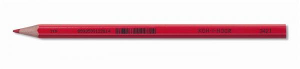 Farebná ceruzka, šesťhranná, hrubá, KOH-I-NOOR "3421", červená