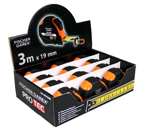Zvinovací meter, 3 m x 19 mm, magnetický, FISCHER DAREX